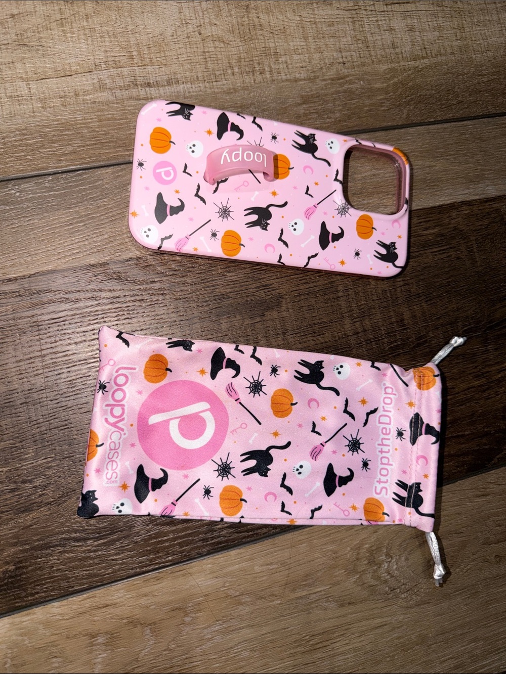 Loopy Case Witchy Wonder Pink Halloween & Matching Pouch iPhone 14 Pro Max
